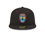 Pre-order Exclusive New Era 59Fifty Washington Nationals Neon Sugar Skull Hat - Black