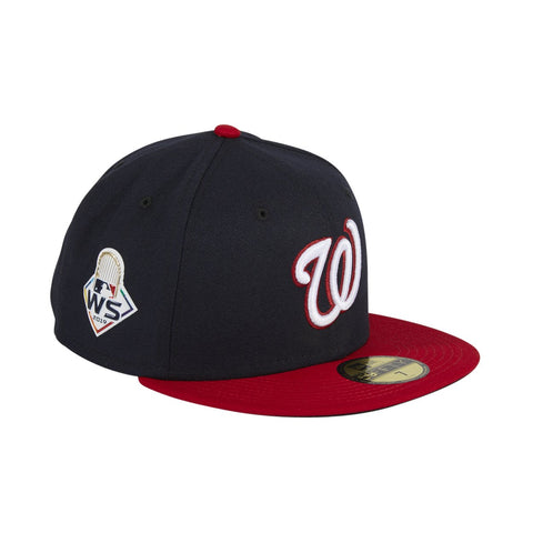 New Era 59Fifty Washington Nationals 2019 World Series Patch Alternate Hat - Navy, Red