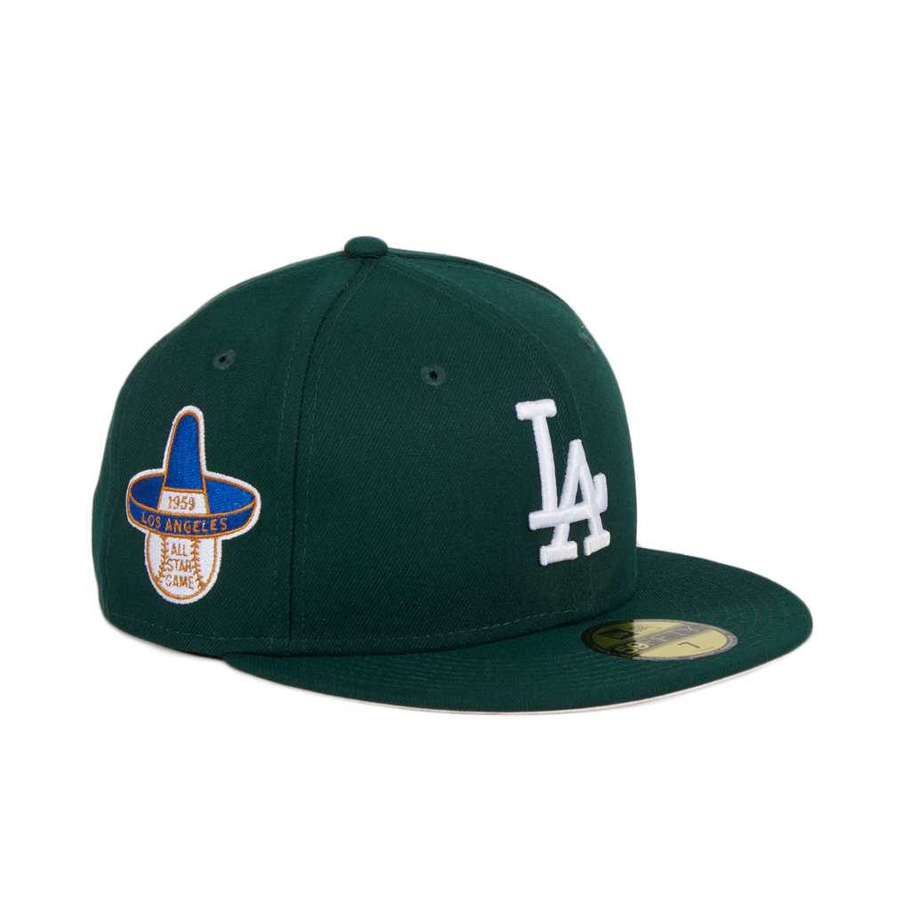 Pre-Order Exclusive New Era 59Fifty Los Angeles Dodgers 1959 All Star Game Patch w/ Pink UV Hat - Green