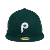 Pre-Order Exclusive New Era 59Fifty Philadelphia Phillies World Series 1980 Patch w/ Pink UV Hat - Green