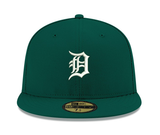 Pre-Order Exclusive New Era 59Fifty Detroit Tigers 1968 World Series Patch w/ Pink UV Hat - Green