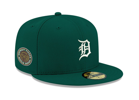 Pre-Order Exclusive New Era 59Fifty Detroit Tigers 1968 World Series Patch w/ Pink UV Hat - Green