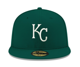 Pre-Order Exclusive New Era 59Fifty Kansas City Royals 2015 World Series Patch w/ Pink UV Hat - Green