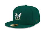 Pre-Order Exclusive New Era 59Fifty Milwaukee Brewers 40th Anniversary Patch w/ Pink UV Hat - Green