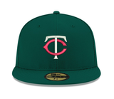 Pre-Order Exclusive New Era 59Fifty Minnesota Twins 60th Anniversary Patch w/ Pink UV Hat - Green