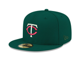 Pre-Order Exclusive New Era 59Fifty Minnesota Twins 60th Anniversary Patch w/ Pink UV Hat - Green