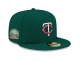 Pre-Order Exclusive New Era 59Fifty Minnesota Twins 60th Anniversary Patch w/ Pink UV Hat - Green