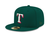 Pre-Order Exclusive New Era 59Fifty Texas Rangers 2011 World Series Patch w/ Pink UV Hat - Green