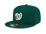 Pre-Order Exclusive New Era 59Fifty Washington Nationals 10th Anniversary Patch w/ Pink UV Hat - Green