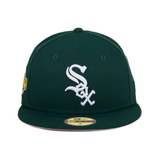 Pre-Order Exclusive New Era 59Fifty Chicago White Sox 2005 World Series Patch w/ Pink UV Hat - Green