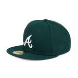 Pre-Order Exclusive New Era 59Fifty Atlanta Braves 1992 World Series Patch w/ Pink UV Hat - Green