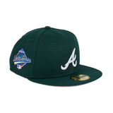 Pre-Order Exclusive New Era 59Fifty Atlanta Braves 1992 World Series Patch w/ Pink UV Hat - Green