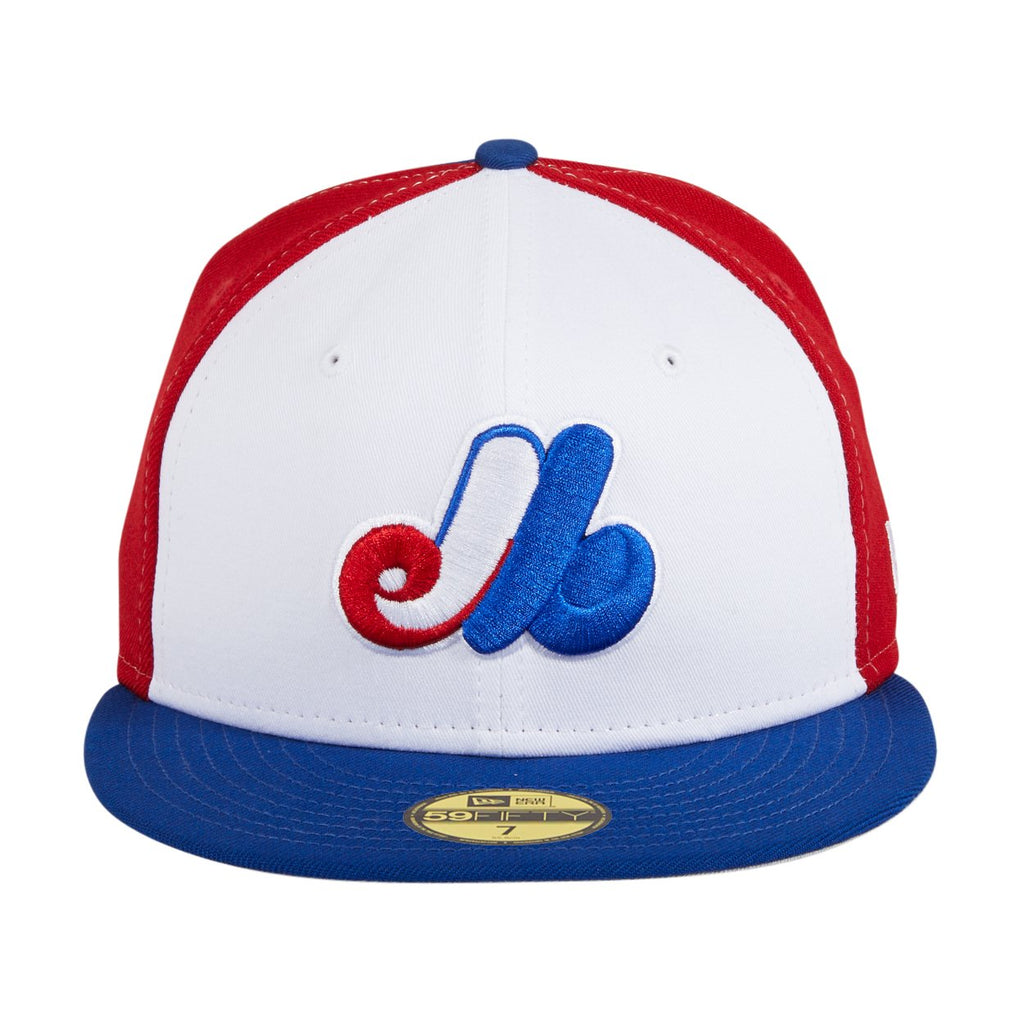 New Era 59Fifty Montreal Expos Cooperstown Fitted Hat- White, Red, Royal