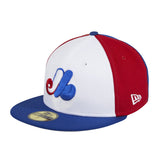 New Era 59Fifty Montreal Expos Cooperstown Fitted Hat- White, Red, Royal