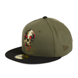 New Era 59Fifty Jason Voorhees Bleed Hat - 2T Olive, Black