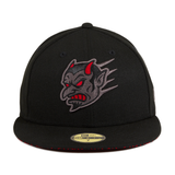 Exclusive New Era 59Fifty Chamuco Flying Devil Head Hat - Black, Red, Graphite