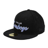 Exclusive New Era 59Fifty Dallas Cowboys Script Corduroy Hat - Black