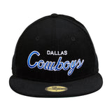 Exclusive New Era 59Fifty Dallas Cowboys Script Corduroy Hat - Black