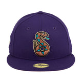 Exclusive New Era 59Fifty Tucson Sidewinders Pink UV Hat - Purple