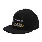 Exclusive New Era 59Fifty Los Angeles Rams Script Corduroy Hat - Black