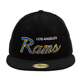 Exclusive New Era 59Fifty Los Angeles Rams Script Corduroy Hat - Black