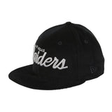 Exclusive New Era 59Fifty Oakland Raiders Corduroy Script Hat - Black