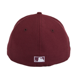 Exclusive New Era 59Fifty Los Angeles Dodgers 1963 World Series Patch Hat - Maroon, White