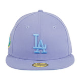 Exclusive New Era 59Fifty Los Angeles Dodgers 50th Anniversary Stadium Patch Hat - Lavender