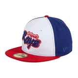 Exclusive New Era 59Fifty Orlando Rays Rail Hat - White, Royal, Red