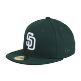 Exclusive New Era 59Fifty San Diego Padres ASG16 Anniversary Patch w/ Light Blue UV Hat - Green, White