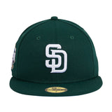 Exclusive New Era 59Fifty San Diego Padres ASG16 Anniversary Patch w/ Light Blue UV Hat - Green, White