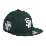 Exclusive New Era 59Fifty San Diego Padres ASG16 Anniversary Patch w/ Light Blue UV Hat - Green, White