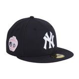 Exclusive New Era 59Fifty New York Yankees 1977 All Star Game Patch W/ Pink UV Hat - Navy, White