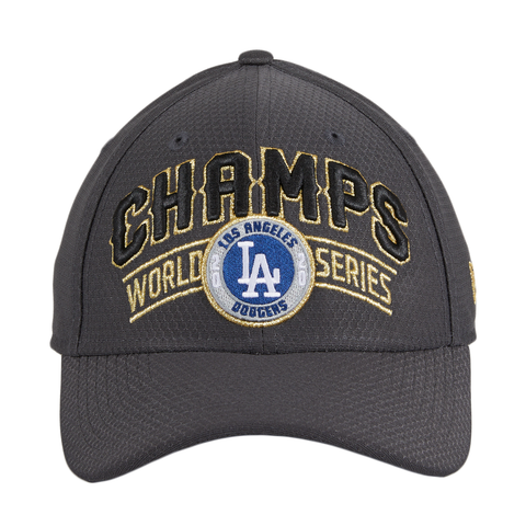 New Era 39Thirty Los Angeles Dodgers 2020 World Series Champions Stretch Fit Hat - Graphite