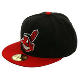 Exclusive New Era 59Fifty Cleveland Indians 1995 w/ Gray Undervisor Hat - 2T Navy, Red