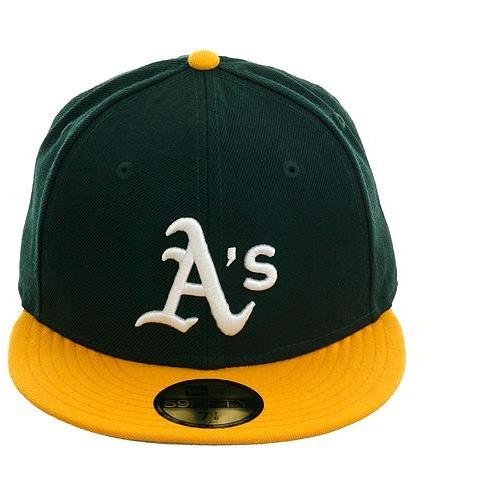 Exclusive New Era 59Fifty Oakland Athletics w/ Gray Undervisor Home Hat - 2T Green, Gold