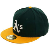 Exclusive New Era 59Fifty Oakland Athletics w/ Gray Undervisor Home Hat - 2T Green, Gold