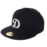 New Era 59Fifty Los Angeles Dodgers D Fitted Hat - Black, White