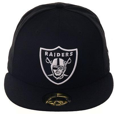 New Era 59Fifty Oakland Raiders Fitted Hat - Black, White