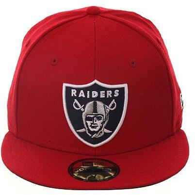 Exclusive New Era 59fifty Oakland Raiders Fitted Hat - Red, Black