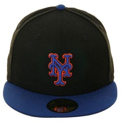 Exclusive New Era 59Fifty New York Mets 2000 Road Hat - 2T Black, Royal