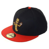 New Era 59Fifty Thrill SF DE Garlic Fry Man Fitted Hat - Black, Orange .