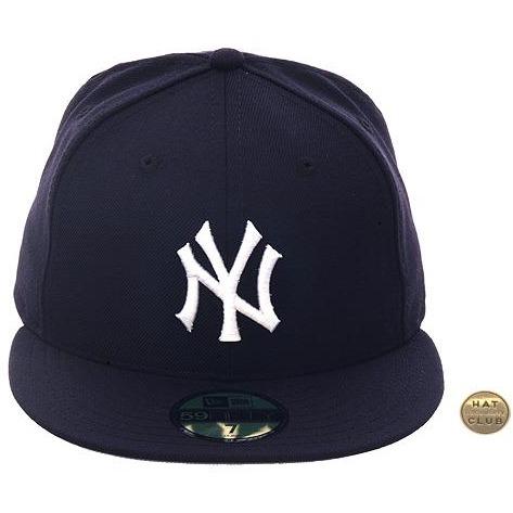 Hat Club Exclusive New Era 59Fifty New York Yankees Game w/ Gray Undervisor Fitted Hat - Navy