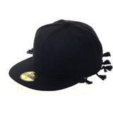 Black Scale Tassel Fitted Hat - Black.