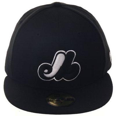 New Era 59Fifty Montreal Expos Fitted Game Hat - Black, White