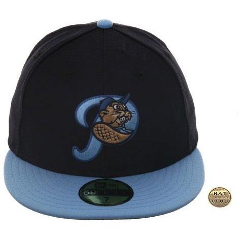 Hat Club Exclusive New Era Portland Beavers Fitted Hat - 2T Navy, Light Blue